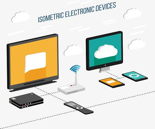 云计算互联网设备高清素材 互联网 智能家.